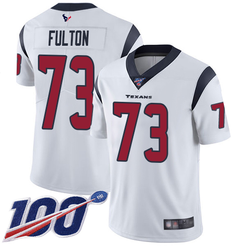 Houston Texans Limited White Men Zach Fulton Road Jersey NFL Football #73 100th Season Vapor Untouchable